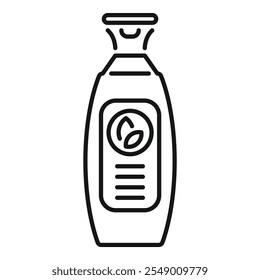 Line drawing of a cosmetic cream tube with a pump dispenser showing a green brand with leaves