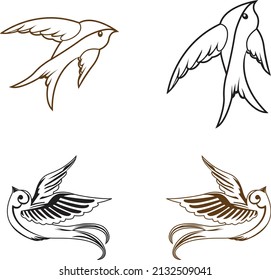 5,490 Flying sparrow silhouette Images, Stock Photos & Vectors ...