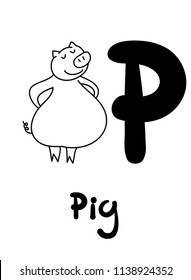 line drawing of a cute pig, year of pig 
linear style and Hand drawn Vector illustrations,character design outline collection,cartoon doodle style.