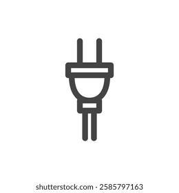 Line drawing daily necessities home appliance related single item icon plug