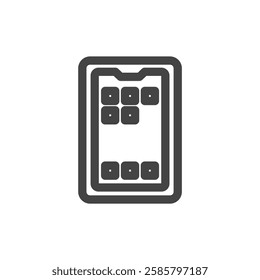 Line drawing daily necessities home appliance related single item icon smartphone