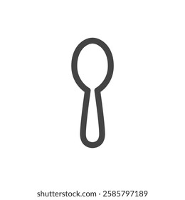 Line drawing daily necessities household appliances related single item icon spoon