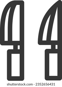 Line drawing daily necessities single item icon kitchen knife