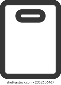 Tablero de corte de iconos de un solo elemento para el dibujo de líneas