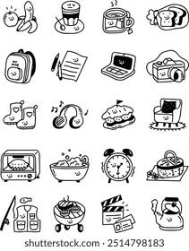 line drawing daily sticker life