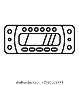Line drawing of a digital audio system showing the time elapsed and track number