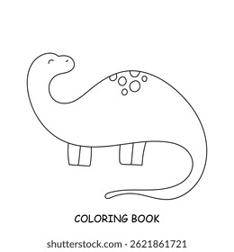 Line drawing dinosaurus design isolated on white background
