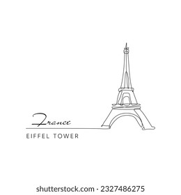 easy eiffel tower doodle