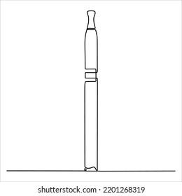 Line drawing of electric cigarette
