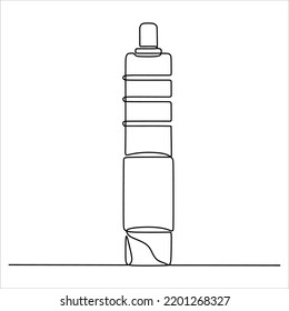 Line drawing of electric cigarette