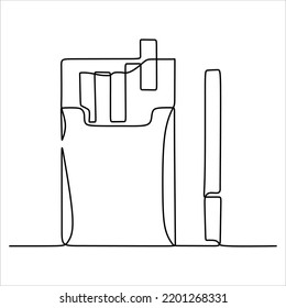 Dibujo en línea de cigarrillo eléctrico