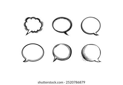 line drawing empty speech bubble