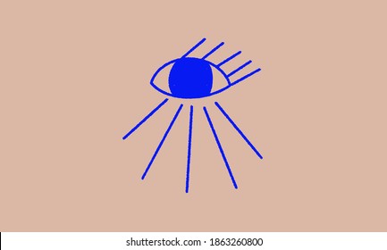 line drawing of an eye with eye lashes