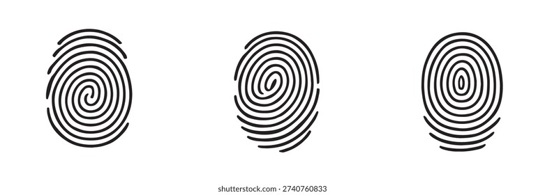 line drawing of fingerprint collections
