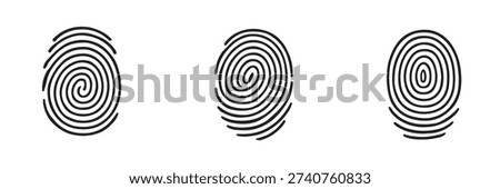 line drawing of fingerprint collections