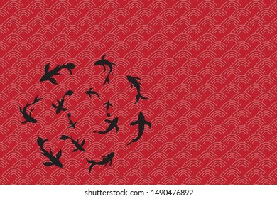line drawing of fish illustration vector style hand drawn