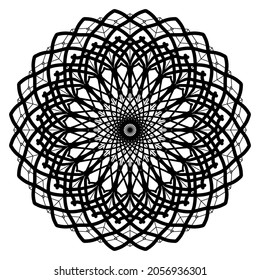 line drawing flower mandalas. Vintage decorative elements. Oriental pattern, vector illustration. Islam, Arabic, Indian, turkish, pakistan, chinese, ottoman motifs