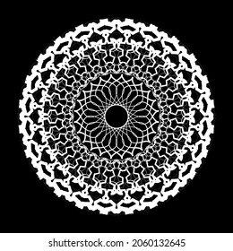 line drawing flower mandalas. Vintage decorative elements. Oriental pattern, vector illustration. Islam, Arabic, Indian, turkish, pakistan, chinese, ottoman motifs 