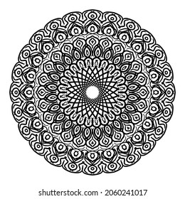 line drawing flower mandalas. Vintage decorative elements. Oriental pattern, vector illustration. Islam, Arabic, Indian, turkish, pakistan, chinese, ottoman motifs 