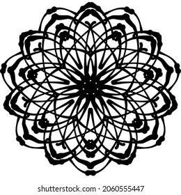 line drawing flower mandalas. Vintage decorative elements. Oriental pattern, vector illustration. Islam, Arabic, Indian, turkish, pakistan, chinese, ottoman motifs 