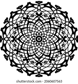 line drawing flower mandalas. Vintage decorative elements. Oriental pattern, vector illustration. Islam, Arabic, Indian, turkish, pakistan, chinese, ottoman motifs 