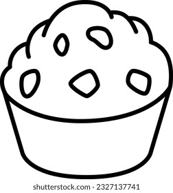 Line drawing food icon steamed bread