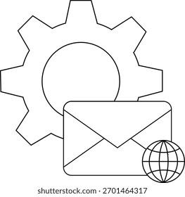Zeilennetz Zahnrad Hüllkugel Technische Kommunikation Symbol