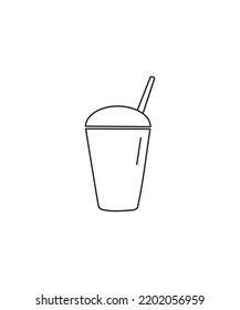 line drawing of glass of cocktail vector illustration isolated on white background. drinking vector. coloring Page Isolated for Kids. for home decor such as posters, wall art, tote bag, t-shirt print.