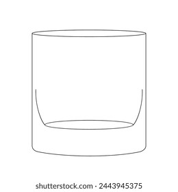 Line Drawing of Glass showcasing its cylindrical shape