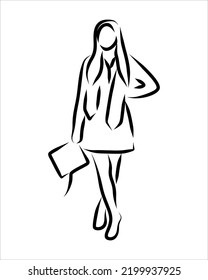 Line drawing of graduation people