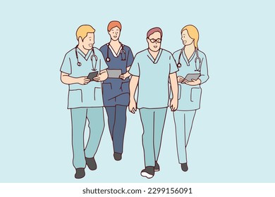 line drawing of a group of expert doctors smart, confident, hand drawn, illustration, vector
simple line cartoon