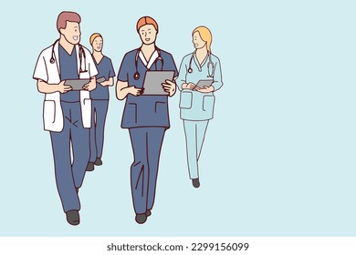 dibujo de línea de un grupo de médicos expertos inteligentes, seguros de sí mismos, dibujados a mano, ilustración, vector
caricatura de línea simple