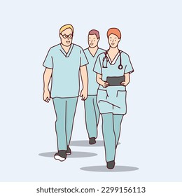 line drawing of a group of expert doctors smart, confident, hand drawn, illustration, vector
simple line cartoon