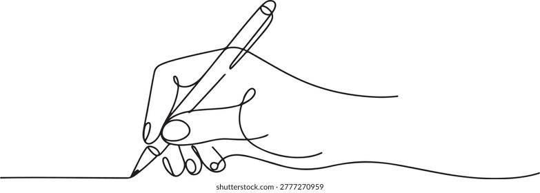 line drawing hand holding