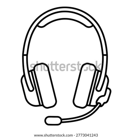 Line drawing of a headset device