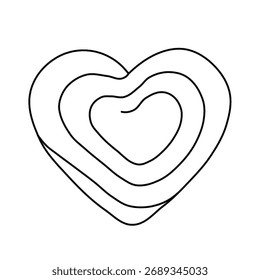 a line drawing of a heart