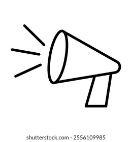 A line drawing icon of a megaphone used to call out for sales and lotteries