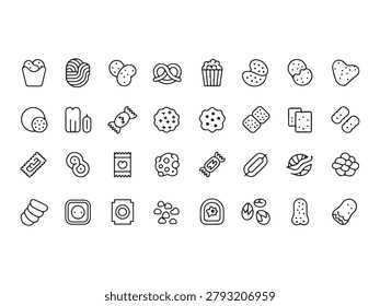 Line drawing icons various