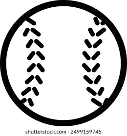 Linienzeichnung der Baseballkugel