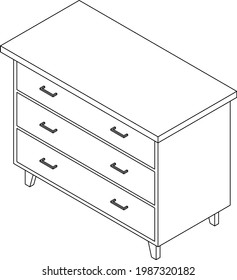 Ilustración de dibujo de línea de un pecho.