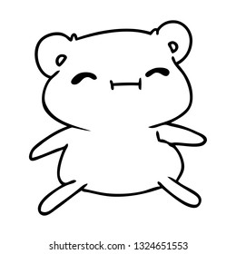line drawing illustration kawaii cute teddy bear