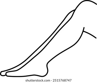 Line drawing illustration of legs