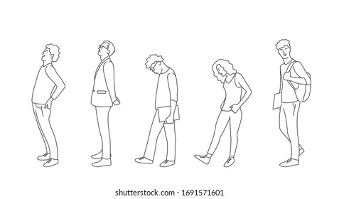 outline drawing of a person standing