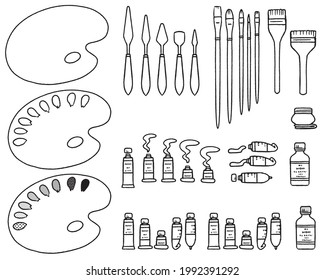 Line drawing illustration of the picture frame. Antique style.