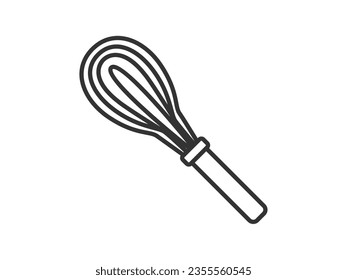 A line drawing illustration of a whipper, a kitchen item.