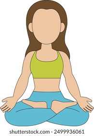 Line drawing illustration of a woman doing a yoga pose