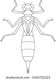 Line drawing insect single item icon Yago