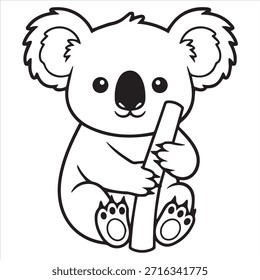 Line drawing of a kiala illustration vector