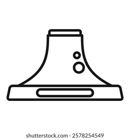 Line drawing of a kitchen extractor fan removing steam and cooking smells