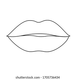 Similar Images, Stock Photos & Vectors Of Simple Lips Contour 